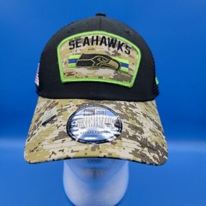 Seattle Seahawks Salute To Service Snapback Hat Cap Adjustable NFL New Era New